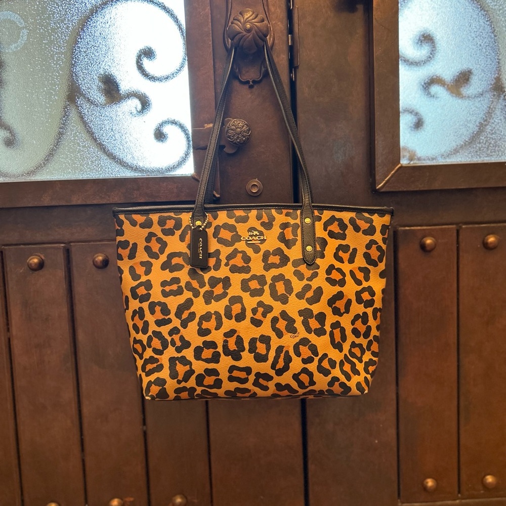 Coach Leopard Tote